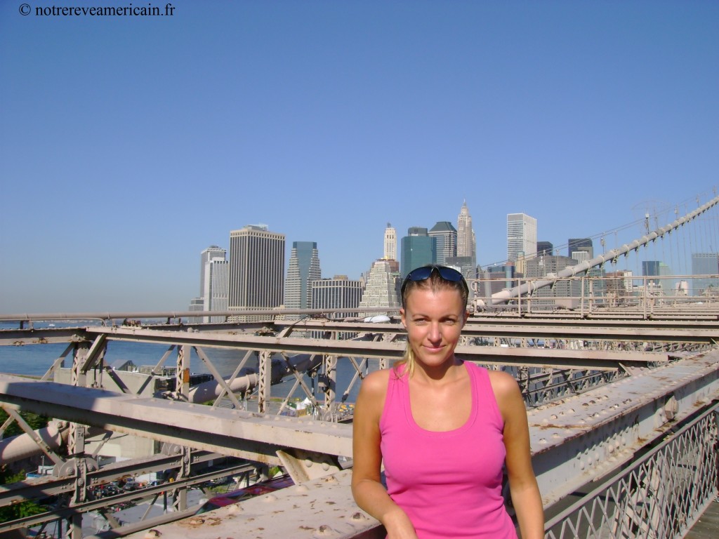 Ge on Brooklyn bridge