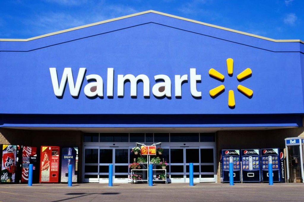 Front view of a Walmart supercentre store exterior sign logo Ontario Canada KATHY DEWITT. Image shot 05/2012. Exact date unknown.